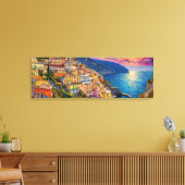 イタリアのAmalfi Coast Digital 絵画's キャンバスプリント (インサイチュ (リビング))