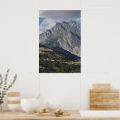 イタリアのAosta ValleyのButhierからMont Velanを入手 ポスター (キッチン)