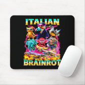 イタリアのBrainrot+ミームキャラのタイプ 手描き マウスパッド (マウス)