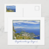 イタリアのSolaro Top Capri/Amalfi Coastから眺める ポストカード (正面/裏面)