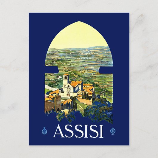 イタリアはがき用ヴィンテージ旅行ポスター ポストカード (正面)