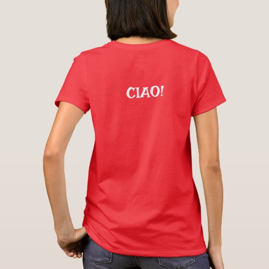 イタリアはデザインTシャツを呼んでいる Tシャツ (裏面)
