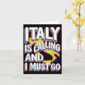 イタリアはトラベルアートを呼んでいる カード (黄色い花)