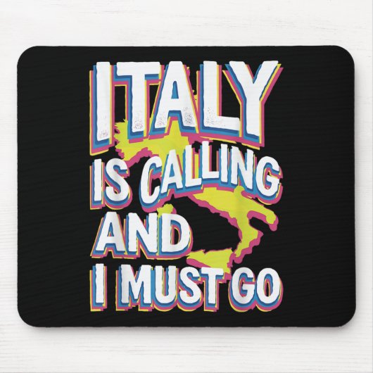 イタリアはトラベルアートを呼んでいる マウスパッド (正面)