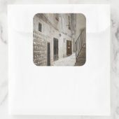 イタリアぶら下がったの路地で洗濯物を乾かす スクエアシール (バッグ)