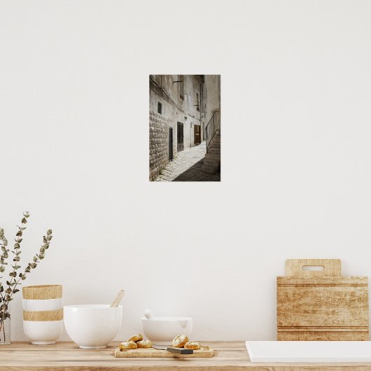 イタリアぶら下がったの路地で洗濯物を乾かす ポスター (キッチン)