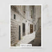 イタリアぶら下がったの路地で洗濯物を乾かす ポストカード (正面)