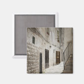 イタリアぶら下がったの路地で洗濯物を乾かす マグネット (正面/裏面)