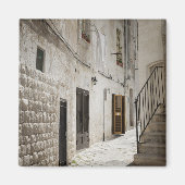 イタリアぶら下がったの路地で洗濯物を乾かす マグネット (正面)