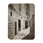 イタリアぶら下がったの路地で洗濯物を乾かす マグネット (縦)