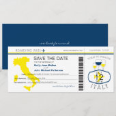 イタリアへの旅行と結婚式のご招待 招待状 (正面/裏面)