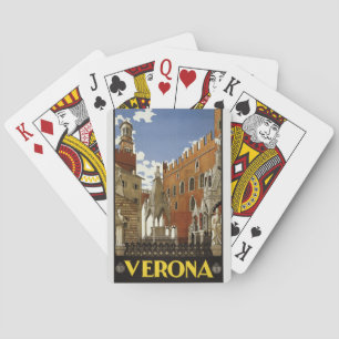 イタリアへの旅行 – Verona Vintage Poster トランプ