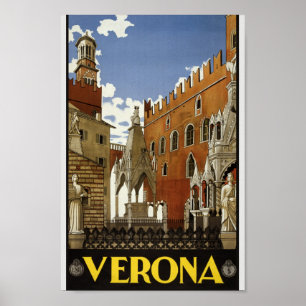 イタリアへの旅行 – Verona Vintage Poster ポスター