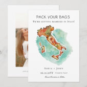 イタリアへ行こう!目的地はイタリアでの結婚式 セーブザデート (正面/裏面)