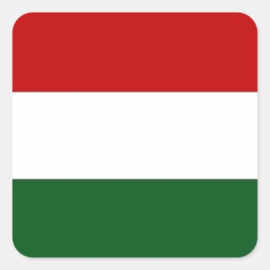 イタリアまたはメキシコの旗/国旗 スクエアシール (正面)