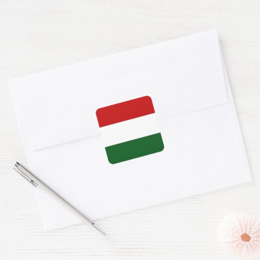 イタリアまたはメキシコの旗/国旗 スクエアシール (封筒)