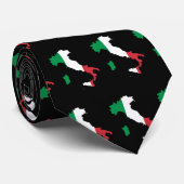 イタリアをイタリア国旗の色でタイルにしたパターン ネクタイ (ロール)