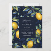 イタリアをイメージしたレモン ツリー デスティネーション ウェディング 招待状 (正面)