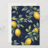 イタリアをイメージしたレモン ツリー デスティネーション ウェディング 招待状 (裏面)