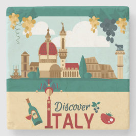 イタリアを発見 ストーンコースター