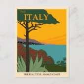 イタリアを訪れ、美しいアマルフィ海岸旅行 ポストカード (正面)