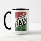 イタリアを訪問します来て下さい マグカップ (左)