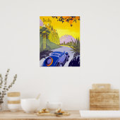 イタリアを車で旅行、ヴィンテージ旅行ポスター ポスター (キッチン)