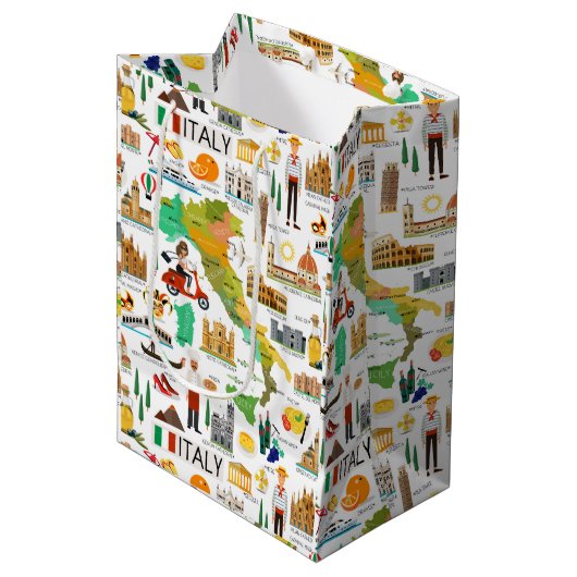 イタリアアイコンデザイン抱き枕 ミディアムペーパーバッグ (正面アングル)