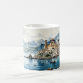イタリアアマルフィコーストウォーター絵画カラー コーヒーマグカップ (中央)