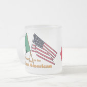 イタリアアメリカがあること誇りを持った フロストグラスマグカップ (正面左)