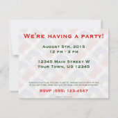 イタリアアメリカの振る旗 招待状 (裏面)