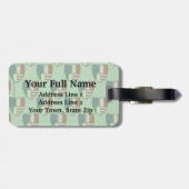 イタリアアメリカの盾の旗 ラゲッジタグ (裏面横)