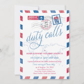 イタリアアンティーク航空便軍隊の移動告知 招待状 (正面)