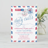 イタリアアンティーク航空便軍隊の移動告知 招待状 (スタンド正面)