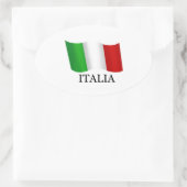 イタリアイタリアのイタリアのイタリアンな旗 楕円形シール (バッグ)