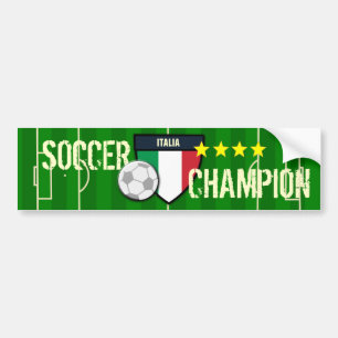 イタリアイタリアのサッカーのチャンピオン バンパーステッカー