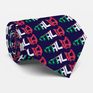 イタリアイタリアのサッカーのCalligramのタイ ネクタイ