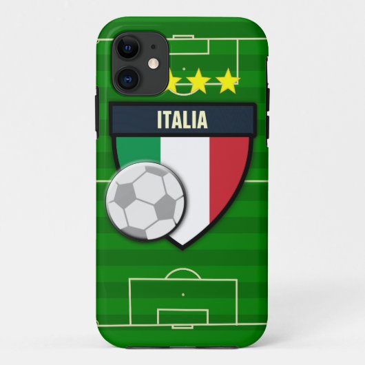 イタリアイタリアのサッカー Case-Mate iPhoneケース (裏面)