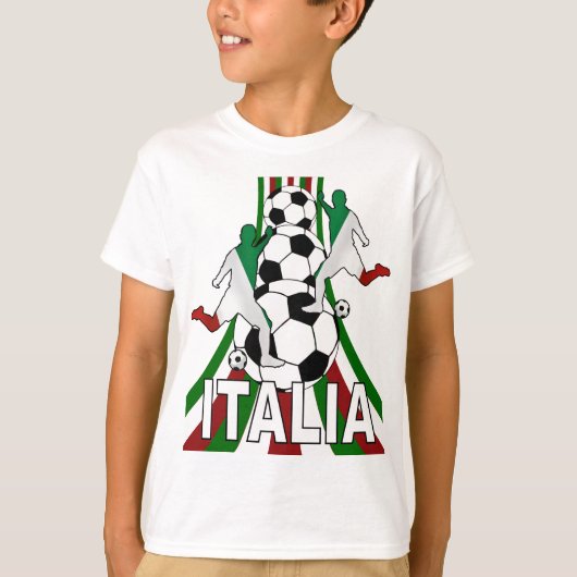イタリアイタリアのフットボールのサッカーのオウム Tシャツ (正面)