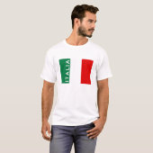 イタリアイタリアの旗の国の文字の名前 Tシャツ (正面フル)