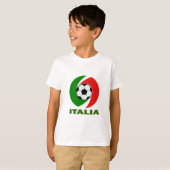 イタリアイタリアの旗の球のデザイン Tシャツ (正面フル)