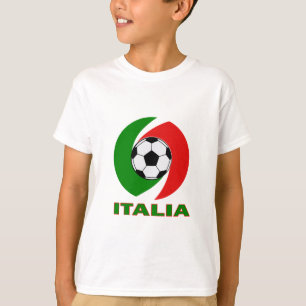 イタリアイタリアの旗の球のデザイン Tシャツ