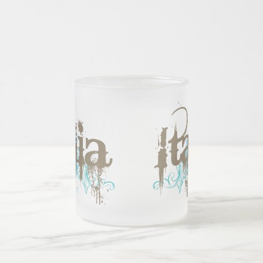 イタリアイタリアのTシャツ フロストグラスマグカップ (中央)