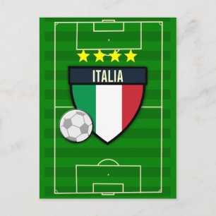 イタリアイタリアサッカー ポストカード