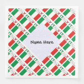 イタリアイタリアンと国旗の名前と並べて (正面)