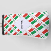 イタリアイタリアンと国旗の名前と並べて ゴルフヘッドカバー (正面)