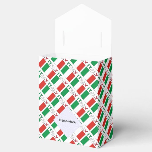 イタリアイタリアンと国旗の名前と並べて フェイバーボックス (オープン)