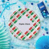 イタリアイタリアンと国旗の名前と並べて ペーパープレート (パーティー)