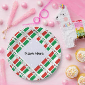 イタリアイタリアンと国旗の名前と並べて ペーパープレート (パーティー)