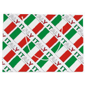 イタリアイタリアンと国旗の名前と並べて ラージペーパーバッグ (裏面)